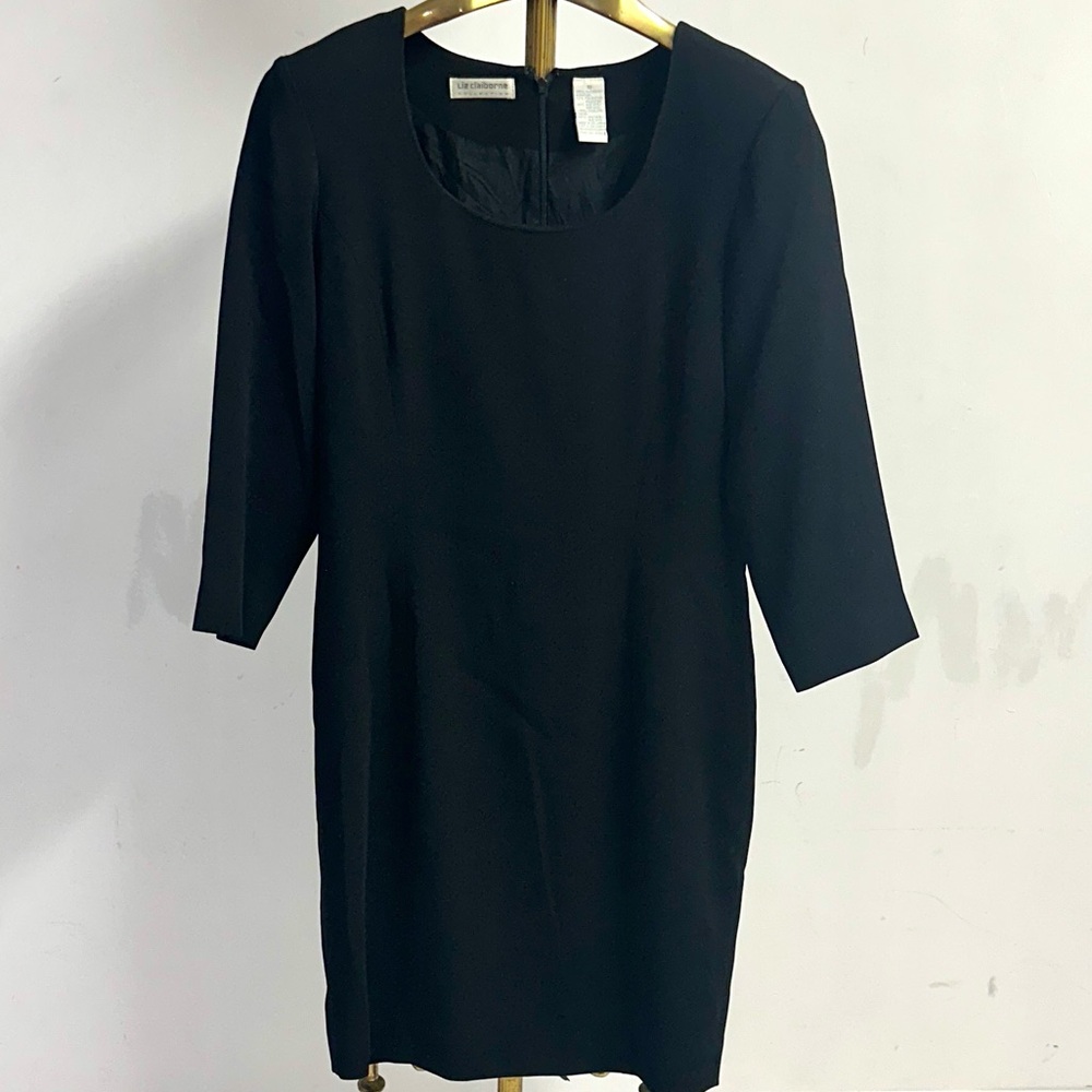 Liz Claiborne Classic Black Long Sleeve Dress